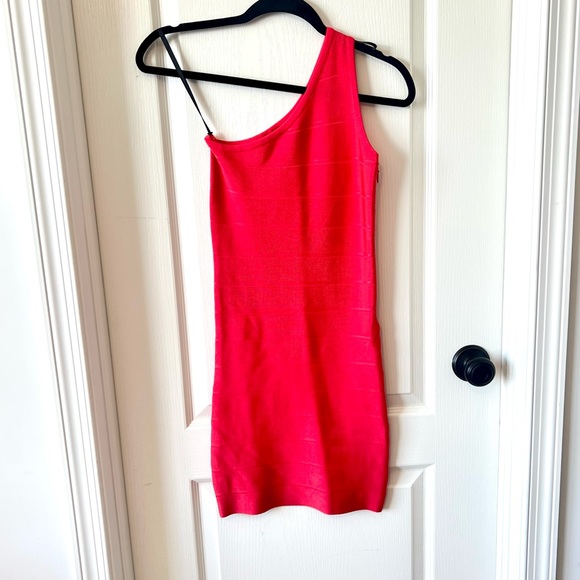 BEBE One Shoulder Bandage Body Con Dress—SZ. XS - Picture 2 of 9